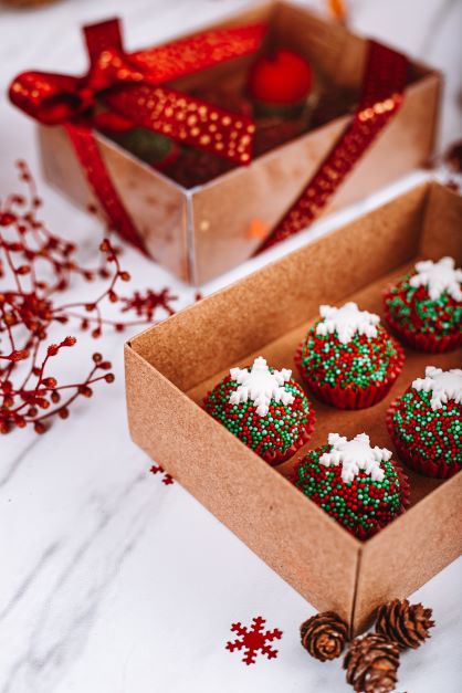 Brigadeiro de Chocolate Dark com Flocos de Neve