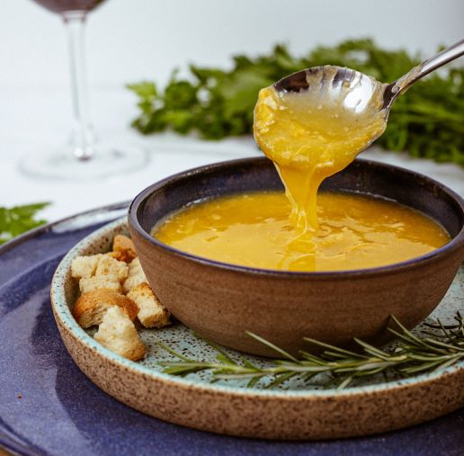 Caldo de Baroa com Frango