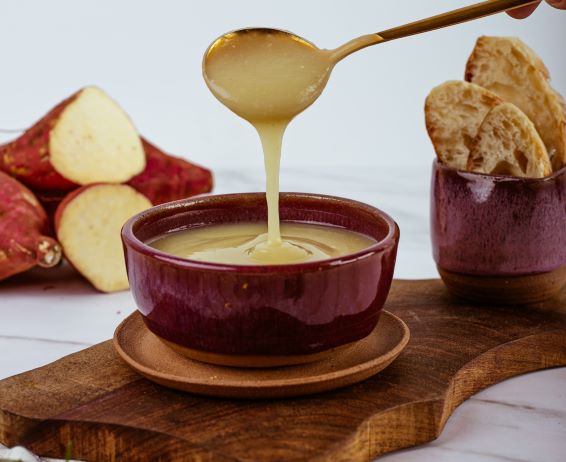 Caldo de Batata Doce com Gengibre