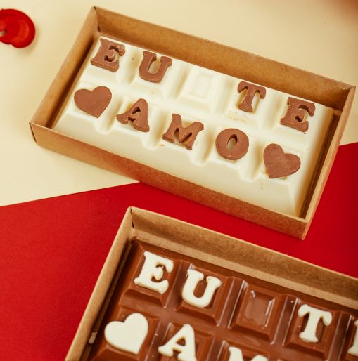 Barra de Chocolate Trufada Te Amo