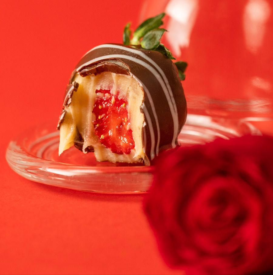Gift Box Bombons de Morango &amp; Rosa
