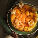 Cheesecake de frutas amarelas