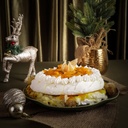 Pavlova de frutas amarelas