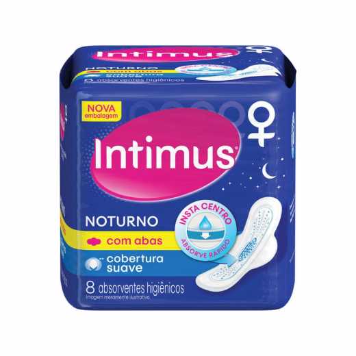 Absorvente Intimus Noturno - Cobertura Suave Com Abas