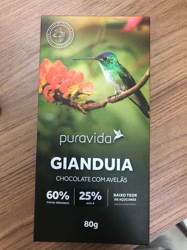 Chocolate com Avelãs 60% Cacau Gianduia Puravida