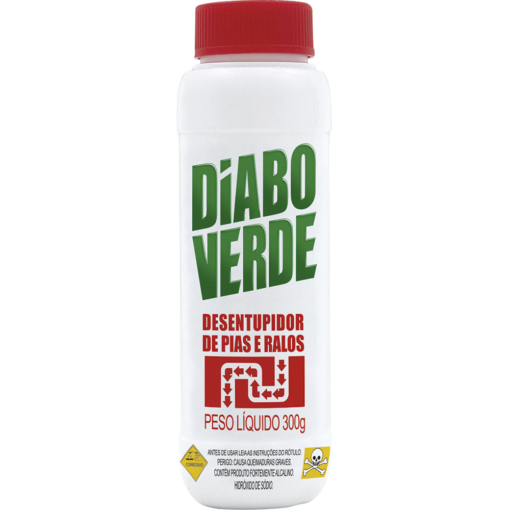 Desentupidor de Pias e Ralos Diabo Verde 300gr