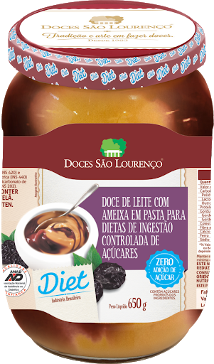 Doce de Leite com Ameixa Diet Doces São Lourenço 650gr