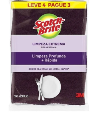 Esponja Scotch-Brite Limpeza Profunda+Rápida