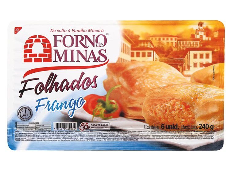 Folhado Congelado de Frango Forno de Minas 240gr