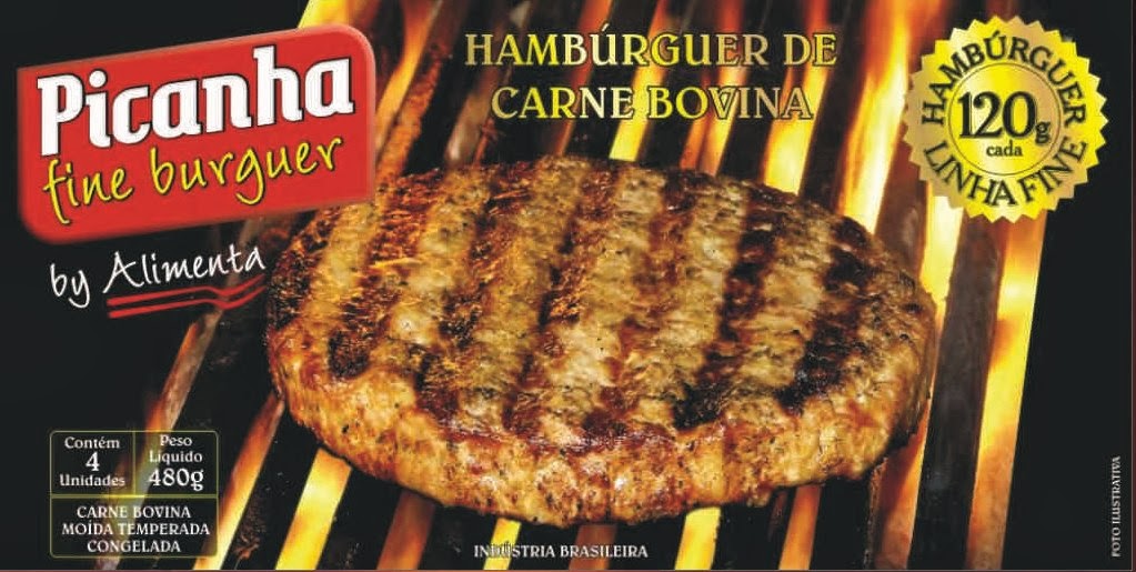 Hambúrguer Alimenta Bovino sabor Picanha 480gr