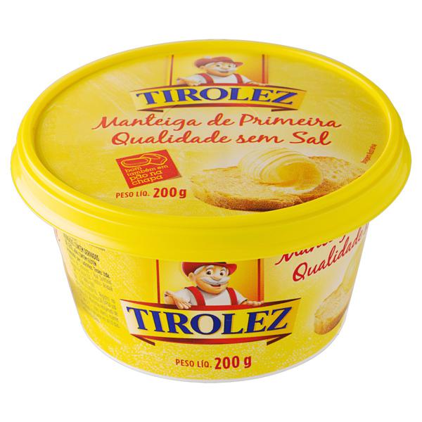Manteiga Sem Sal Tirolez 200gr