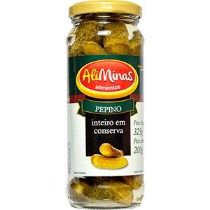 Pepino Inteiro em Conserva AliMinas325gr