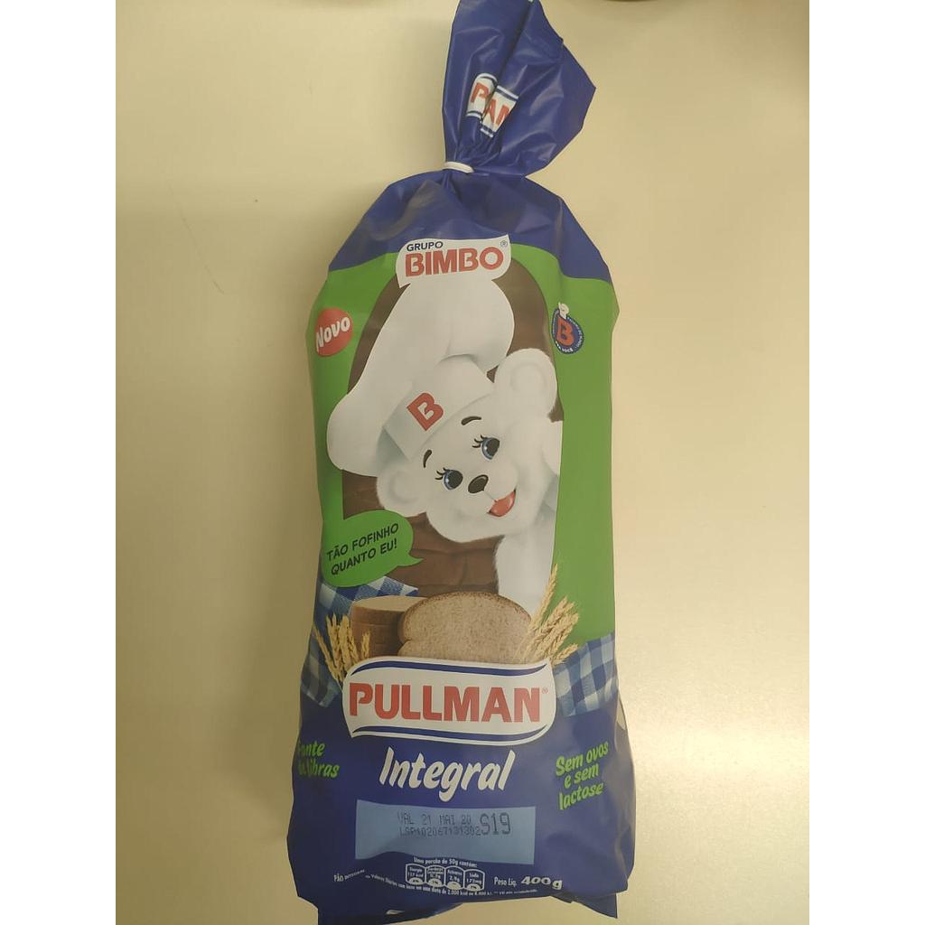 Pão Forma Pullman Integral 400gr