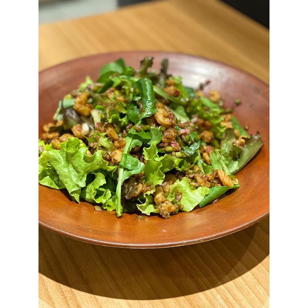 Salada de Folhas com Camarão