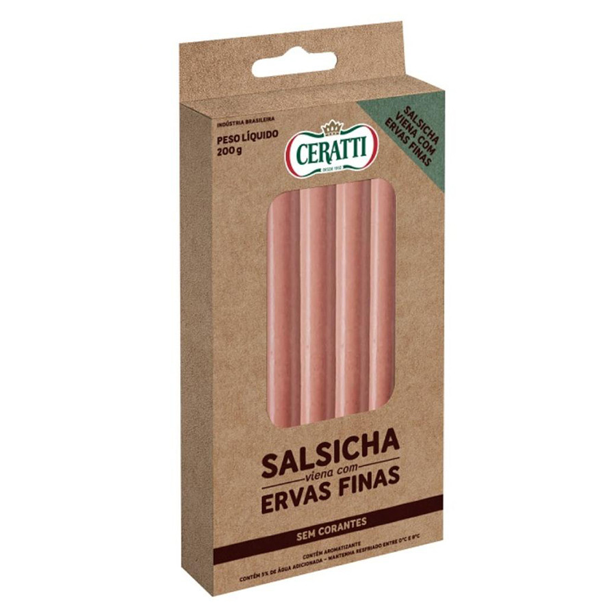 Salsicha Viena com Ervas Finas Ceratti 200gr