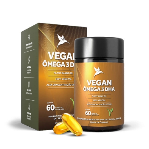 Vegan Ômega 3 DHA Pura Vida 60 Caps