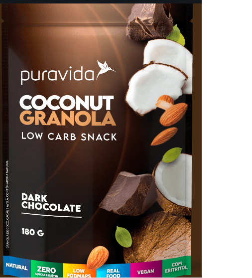 Coconut Granola Low Carb Snack Pura Vida 180gr