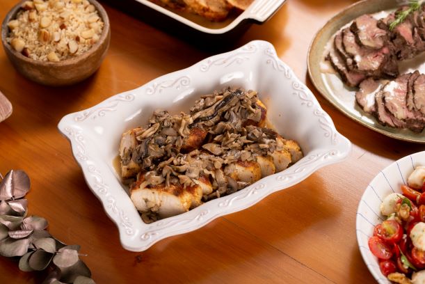 Frango Grelhado com Funghi e Cogumelos