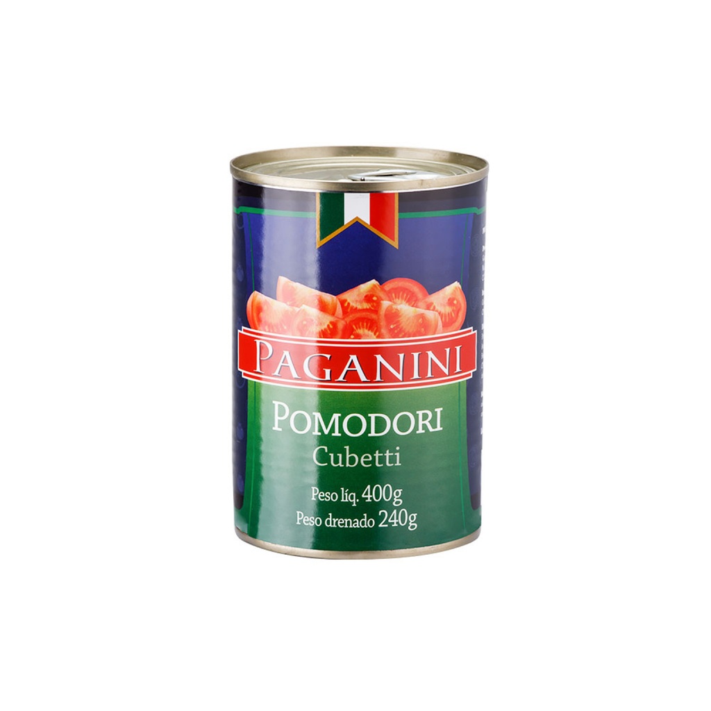 Pomodori Cubetti-Tomates Pelados em Cubos Paganini 400g