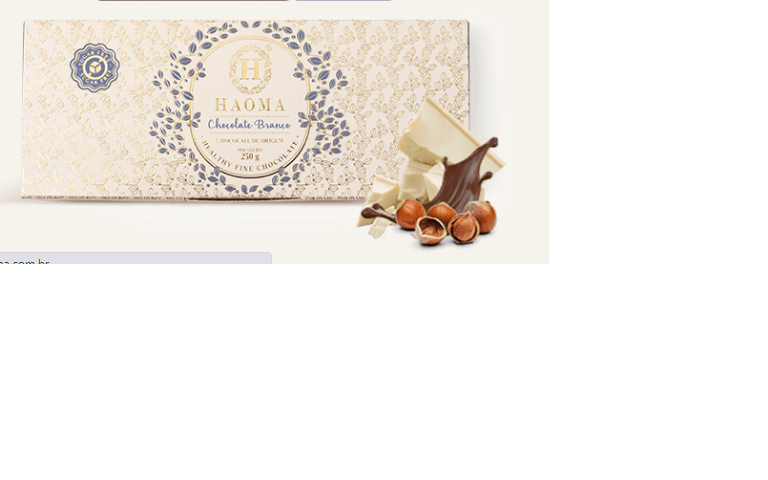 Barra de Chocolate Branco Haoma 250gr