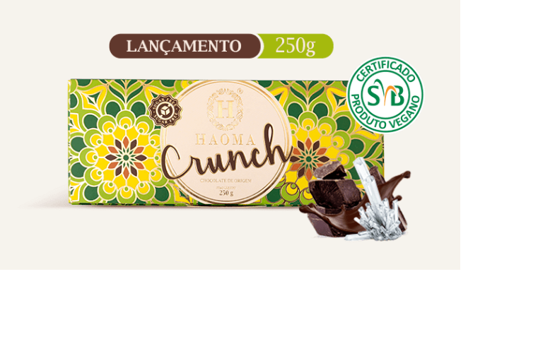 Barra de Chocolate Crunch Vegana Haoma 250gr