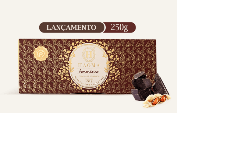 Barra de Chocolate Amendoim Haoma 250gr