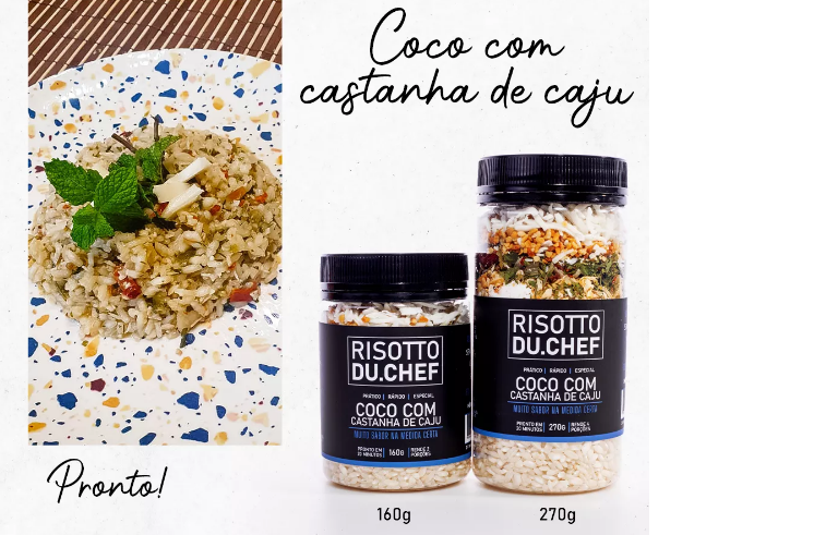 Risoto de Coco e Castanha-de-Caju  Risotto Du.Chef 160gr