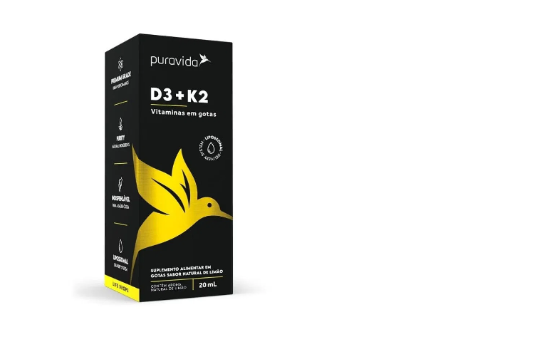 Vitamina D3+K2 Pura Vida 20 ml