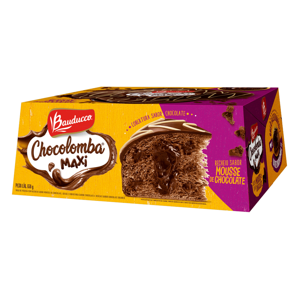 Chocolomba Maxi Bauducco Recheio Sabor Mousse de Chocolate  650gr