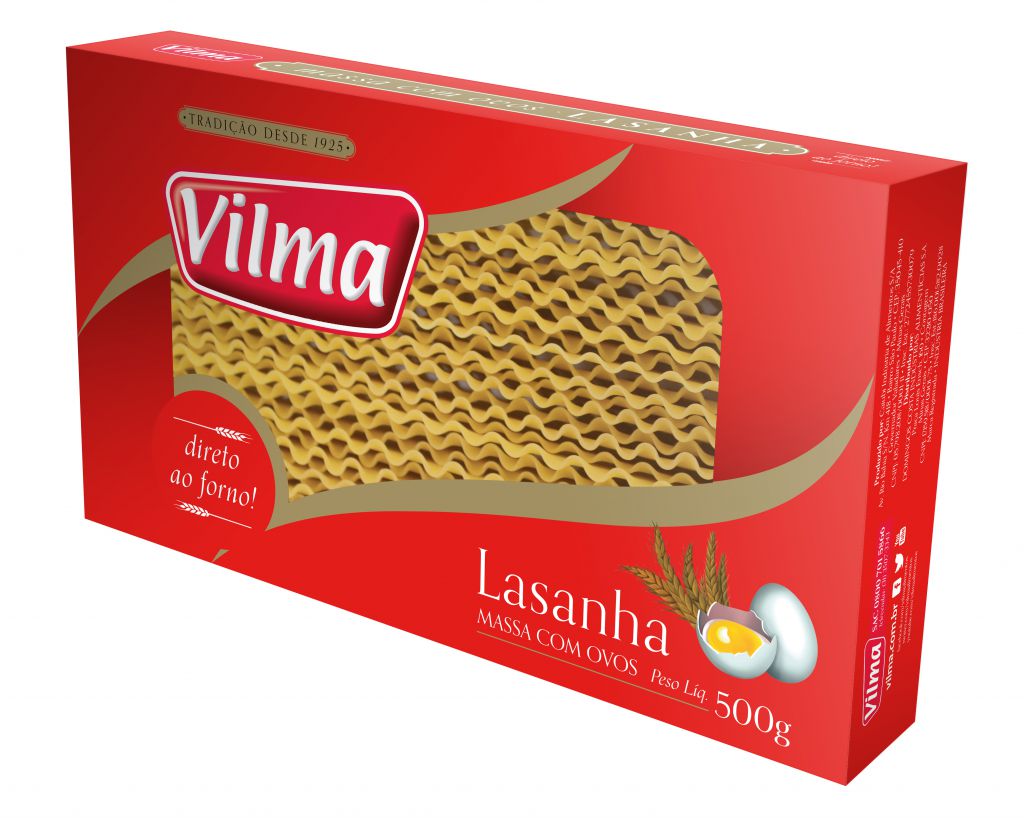 Massa para Lasanha com Ovos Vilma  500g