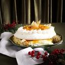 Pavlova de frutas amarelas