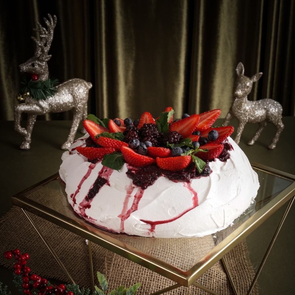 Pavlova de frutas vermelhas