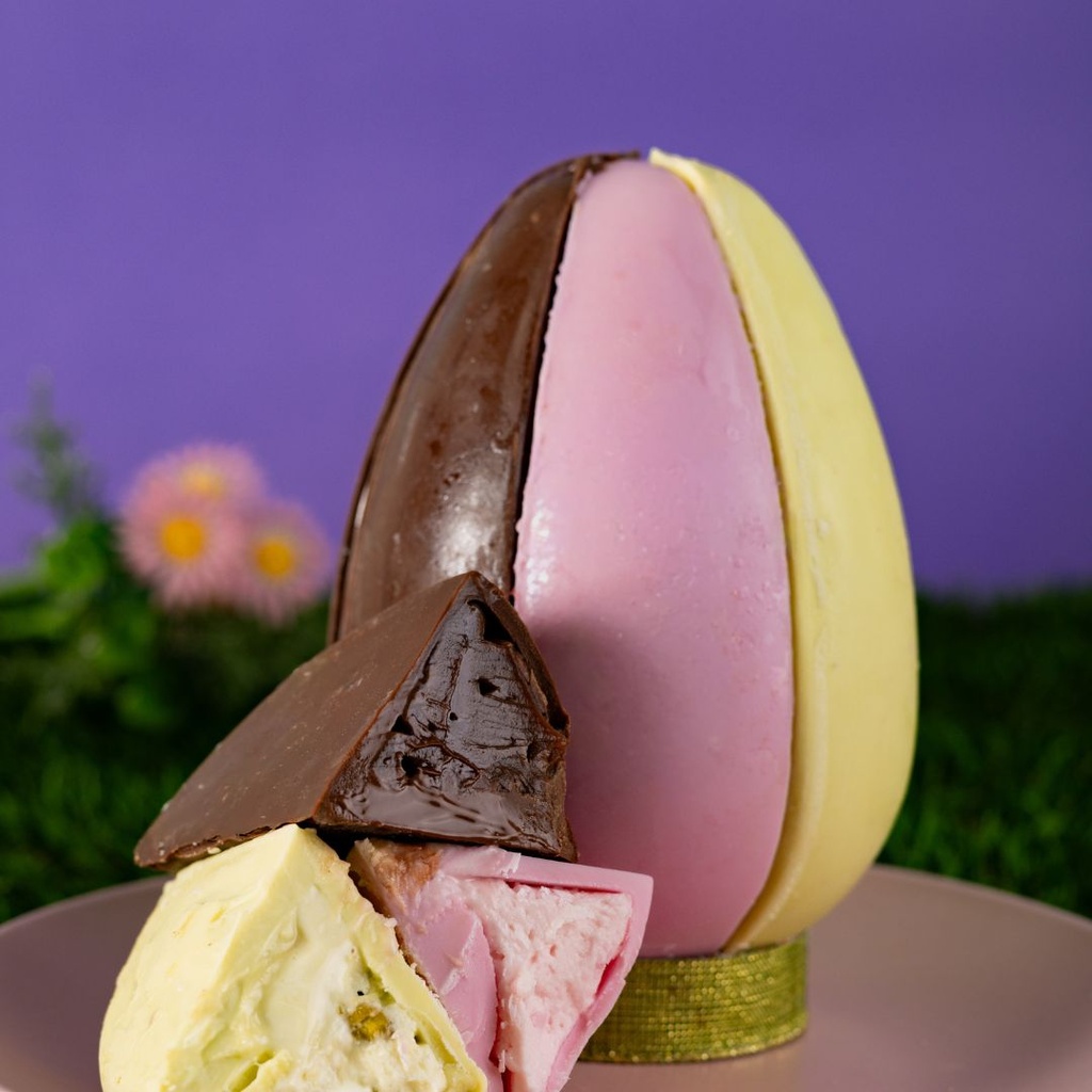 Ovo fatia (morango, pistache, chocolate)