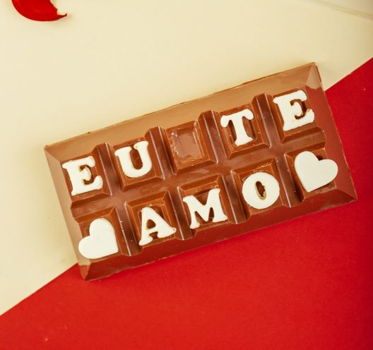 Barra de Chocolate Trufada Te Amo