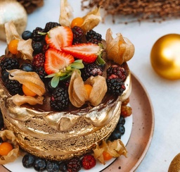 [108478] Naked Cake Natalina Dourada 1,5kg